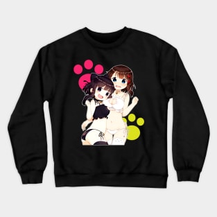 Anime Neko Cat Keyhole Lingerie Small Girls Crewneck Sweatshirt